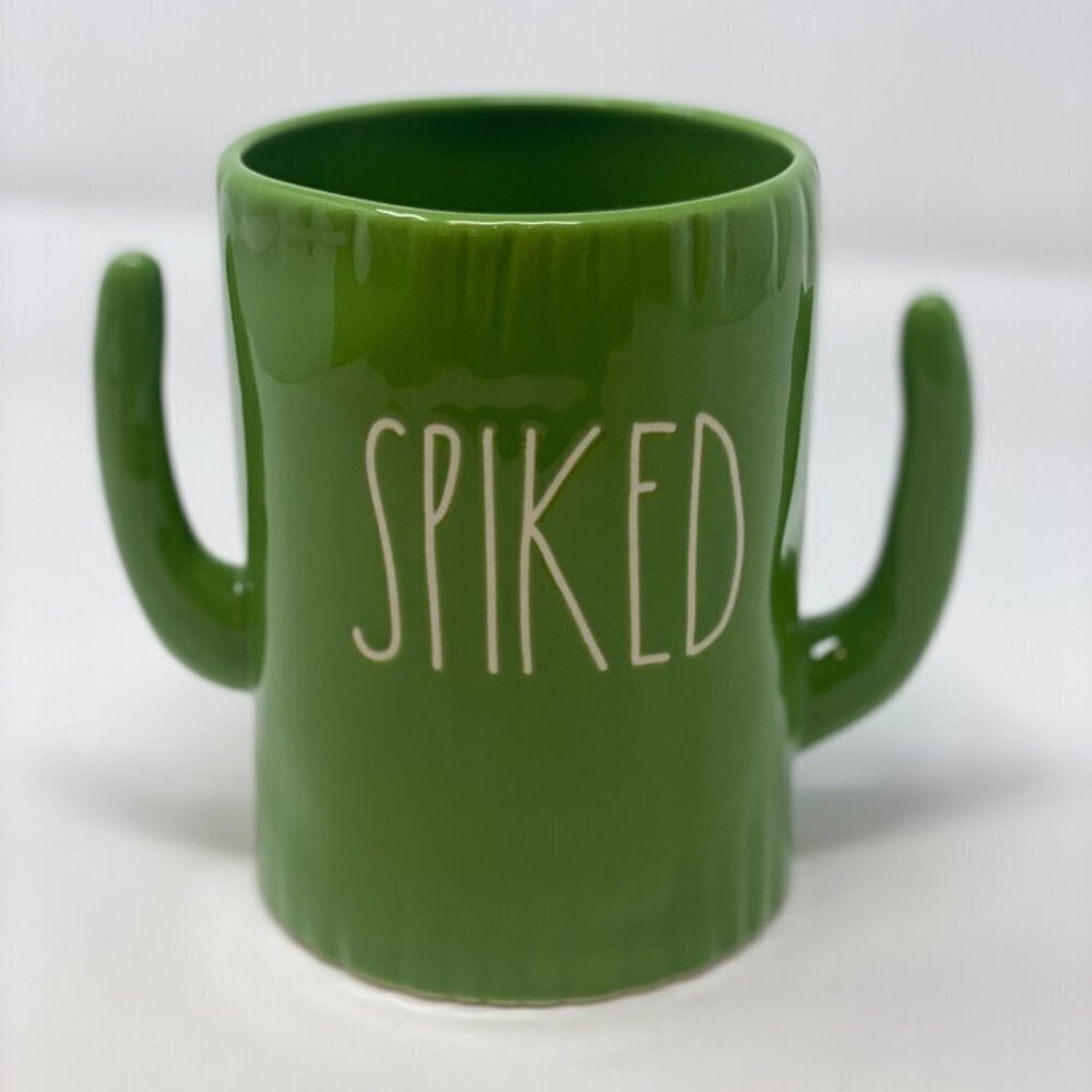 Rae Dunn "SPIKED" 🌵 Cactus Mug Green 21oz.